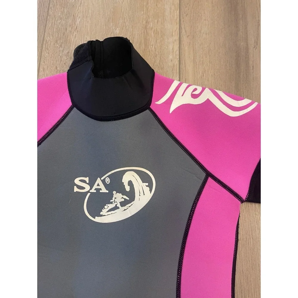 Youth Swimwear Pink/Black/Gray Wetsuit‎